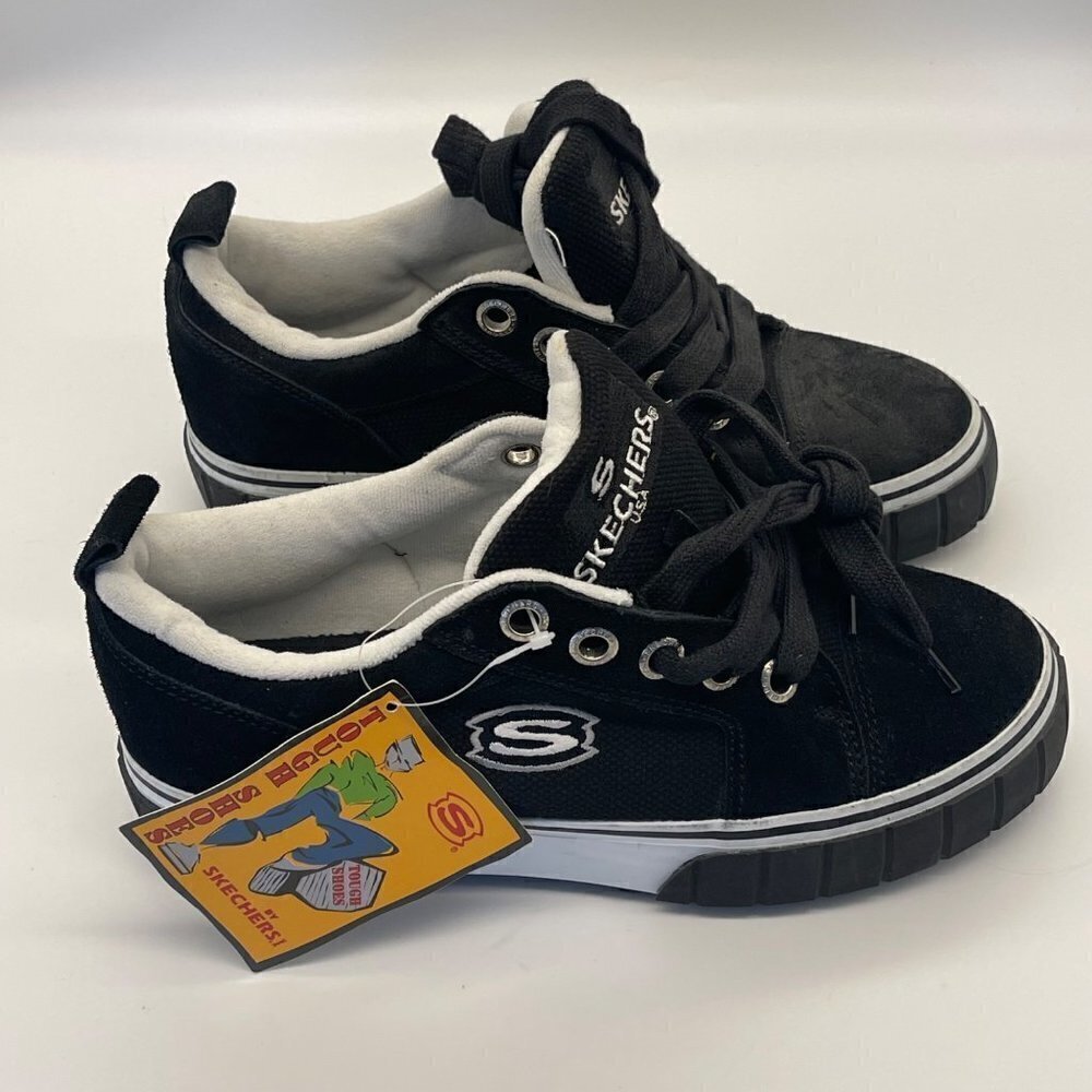 Skechers Vintage Y2K Platform Jammers Black Women’s 8 / Men’s 10 New No Box - Picture 3 of 9
